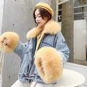 Novo inverno veludo gesso denim jaqueta feminina gola grande colarinho coreano locomotiva cordeiro casaco feminino estudante cute casaco xxxl 4xl 201106