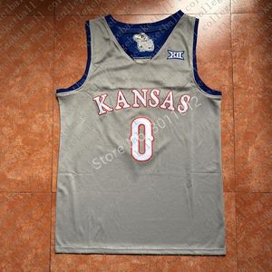 2019 Neues #0 Frank Mason Kansas Jayhawks KU Herren-College-Basketball-Trikot, personalisierbar, mit beliebiger Namensnummer, XS-5XL