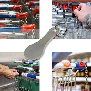 300pcs Keychains Metal Keyring Shopping Cart Tokens Hooks 5.5*2.3cm Removable Shopping Trolley Token Grocery Market Mall Carts Biscuits Chains Accessories Keyrings