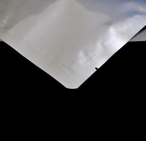 2022 NOUVEAU 100pcs / lot Sac sous vide en papier d'aluminium Open Top Emballage en papier d'aluminium Sacs de stockage des aliments étanches à l'humidité Accepté Impression de logo