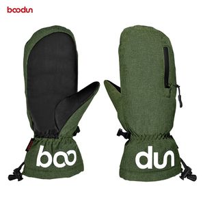 BOODUN Kayak Eldiven Kadın Erkek 2 Parmaklar Snowboard Eldiven Kar Arcoğanı Kış Kayak Mitten Rüzgar Geçirmez Su Geçirmez Unisex Kar Eldiven 220110