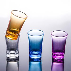 Shot Glass Cup Acrylic Party KTV Wedding Game Puchar do Whisky Wine Vodka Bar Club Piwo Wina Szkło 35ml Prezent Butelka Kka2834