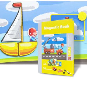 DIY tridimensional livro magnético puzzle crianças primeiras educação brinquedos crianças iluminam brinquedo