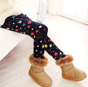 Tjockna våren höst barn jul blomma hjortar print leggings baby girls varmare tights barn elasticitet byxor 9 färger