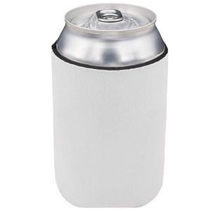 Wholesale! Neoprene Sublimation White Blank Cup Holder for 12oz Can Cooler Heat Transfer DIY Cook Cover for Beer Water Bottles DH8886