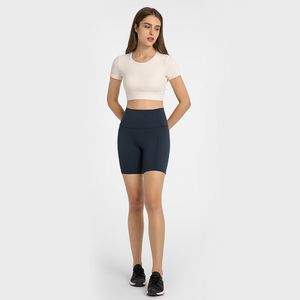 Damen-Shorts, Yoga-Hosen mit Gefühl, elastisch, eng, für Damen, Fitness, Hot-Hose, schmale Passform, Jogginghose, seitliche Eingrifftaschen