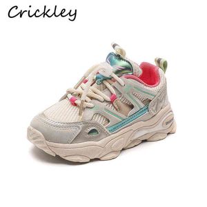 Moda Patchwork Erkek Kızın Sneakers Boddlers Çocuklar için Spor Ayakkabı Kayma Çocuklar Anti Kayma Örgü Nefes Çocuk Koşu Ayakkabıları G0114