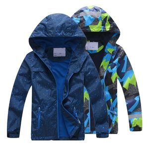 Çift katlı su geçirmez rüzgar geçirmez erkek kız ceketler yeni 2020 ilkbahar sonbahar çocuk giyim ceketler spor moda çocuk mont LJ201130