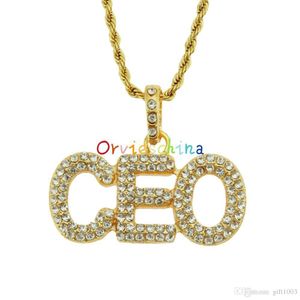 2020 Designer-Halskette, europäischer und amerikanischer Explosionsschmuck, personalisierter Buchstabe CEO, Diamant-Anhänger-Halskette, Anhänger-Schmuck