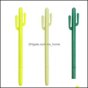 Penne gel Articoli per scrittura Ufficio Scuola Affari Industriale Cactus Stile Penna Cancelleria Cartone animato Simpatico premio per studenti Regalo di Natale Drop Del