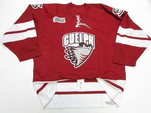 Szyte Niestandardowe Guelph OHL Harvard Hockey Jersey Dodaj dowolny Nazwa Numer Mens Kids Jersey XS-5XL