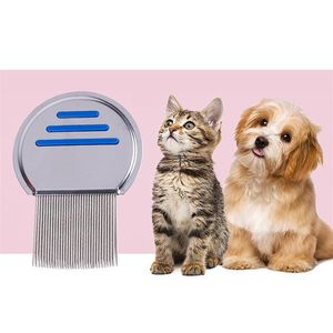 Hund Grooming Terminator Lice Comb Professional Rostfritt stål Loppor Effektivt Bli av för huvudlicer Behandling Hår tar bort nits279n