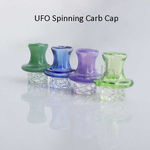 Novo estilo vidro girando ufo tampa 25mod vidro carb tampão de carboidrato de carboidratos para quartzo banger unhas de vidro Bongs Dab Rigs Tubulações