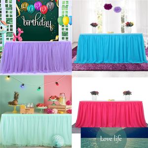 183 x77 cm Wedding Party Tutu Tulle Table Skirt Cover Tableware Cloth Baby Shower Party Home Decor Table Skirting Birthday Party