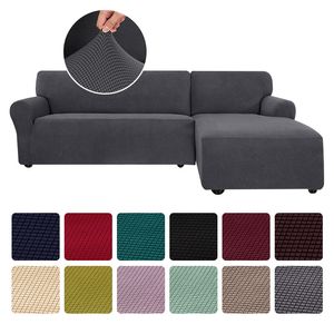 Jacquard Corner Sofa Cover para sala de estar Stretch Slipcover L Forma Sofá capa elástico capa chaise longupe secional 201120