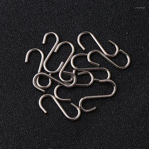 Haken Schienen 100PCS DIY Mini S-förmige stabile Edelstahl Kleiderbügel Metall Haken bis Home Storage Rack1