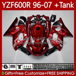 Bodys + Tanque para Yamaha YZF600R Thundercat YZF 600R 600 R 96-07 Bodywork 86No.0 YZF-600R 96 97 98 99 00 01 02 07 YZF600-R 1996 2003 2004 2005 2006