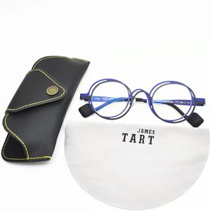 JAMES TART 392 OCCHIALI DA VISTA ottici per unisex Retro Style Anti-blue Light Lens Plate Round Full Frame con scatola