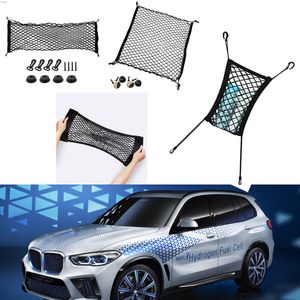 För BMW i väte nästa modell Auto Car Black Bakre bagage Bagage Organizer Storage Nylon Vanlig vertikal sits nät