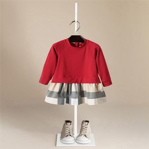 ガールドレス新しい赤ちゃんのドレスチェック柄ストライプストライプ誕生日ドレス女性の赤ちゃん夏の服子供赤ちゃん女の子服クリスマスF1202