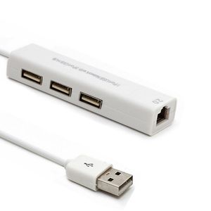 USB 2.0 Hub to RJ45 Lan Network Card 10/100 Mbps Ethernet Adapter and for Mac iOS Laptop PC Windows