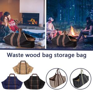 Storage Bags Large Canvas Firewood Carrier Log Tote Bag Indoor Fireplace Holders Large-capacity Package