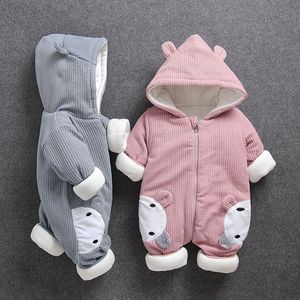 2020 New Russia Baby costume rompers Clothes cold Winter Boy Girl Garment Thicken Warm Comfortable Pure Cotton coat jacket kids LJ201007