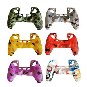 Custodia protettiva per gamepad in silicone mimetico Watertransfer Custodia protettiva per joystick per Playstation 5 Controller di gioco PS5 Camo Skin Guard VELOCE VELOCE