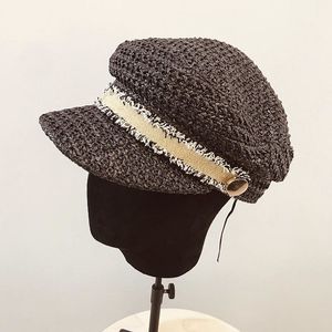 Women Cloche Flat Top Straw Summer Cap for Girl New Fashion UPF 50+ UV Sun Protective Visor Street Beach Hat Y200714