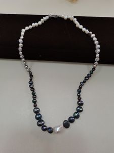 Collana a catena annodata a mano con perla barocca d'acqua dolce multicolore da 5-10 mm, gioielli di moda da 40 cm, 2 pezzi/lotto