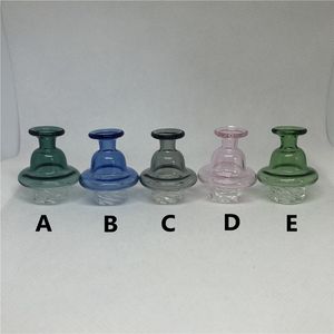 OD32mm Glass Carb Cap Quartz Colorful Smoking Cyclone Spinning Bubble Caps for spin Thermal banger Nail Rig bowl Water Pipe bong