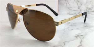 Neue Modedesign-Sonnenbrille 229099669, Rahmen, Leder, Piloten, beliebter Verkaufsstil, UV400-Linse, erstklassiger Schutz, klassische Brille