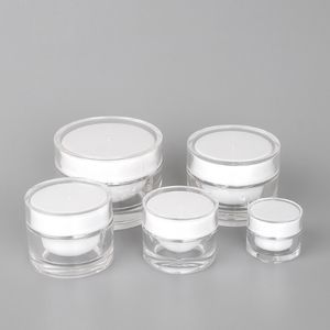 Tom transparent högkvalitativ kosmetik Solskyddsmedel Isolering Cream Bottle 51015203050 g Ml kan fyllas med akrylkräm hudflaskor behållare och liners KK0067