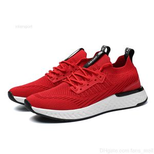 Erwachsene Ankunft Großhandel Neueste atmungsaktive Laufschuhe des Mannes rot schwarz grau lässiger erwachsener Mann Sport-Sneaker-Trainer Outdoor-Joggen