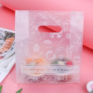 Wrap regalo cookie per biscotti per matrimoni trasparenti con borse di plastica con manico per shopping pane avvolgimento della festa di stoccaggio