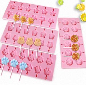 Biscuit Molds Kitchen Baking Gadget Candy Ice Cookie Mould Silicone Food Grade Chocolate Lollipop Molds without rod
