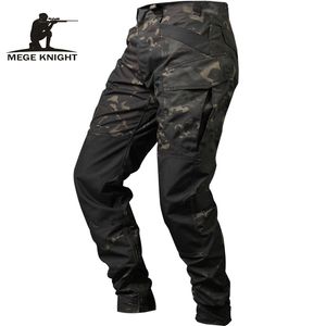 Mege Qualidade Primavera Calças Táticas Militar Roupas Exército Camuflagem Calças de Carga Joelho Reforçado Airsoft Durável Dropshipping 201027