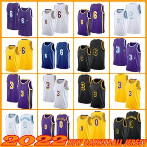 2022 Mężczyzna Davis Anthony Westbrook Russell Vintage Koszykówka Jersey Bez rękawów Koszulki sportowe Koszulki sportowe