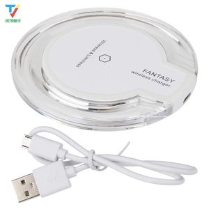 Drahtloses Ladegerät Crystal Round Charging Pad für iPhone X Xs Max XR 8 Plus Samsung Galaxy Note 8 S8 S7 S6 Edge Qi-fähiges Gerät 30 teile/los