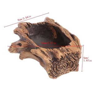 다육 식물 화장을위한 목재 꽃 시멘트 파종기 모방 Bonsai Decor Y200723