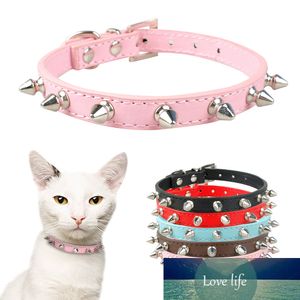Cool Cat Dog Collar Cats Dog Leather Spiked Studded Collars For Small Medium Dogs Chihuahua 5 Colors