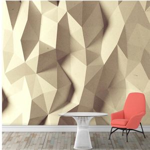 Moderne 3D kundenspezifische Tapete minimalistische abstrakte geometrische Tapeten dreidimensionale Wohnzimmer TV-Hintergrundwand