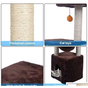 Czarny piątek 36 Meble z łóżka kota Scratch Cat Tower Post CO QYLTCA Bdenet335f