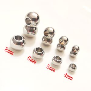 100pcs toplu 4mm/5mm/6mm/8mm/paslanmaz çelik gevşek boncuklar paslanmaz çelik bilyalı takılar mücevher bulma/yapma diy aksesuarları