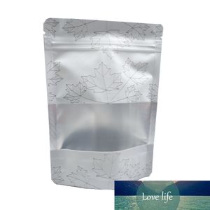 50 pçs / lote Impressão branca Levante-se folha de alumínio com sacos de armazenamento zíper de zíper de zíper de zíper Sacos de embalagem de pó