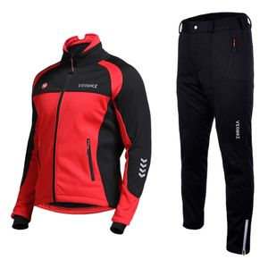 2024 New Winter Thickened Fleece Men's Cycling Windproof Waterproof Jacket Bike Pants Bicycle Clothes cycling pants Mountain Bike Kits