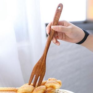 Japanese-style acacia wood salad stirring wood fork cooking fork hotel supplies tableware