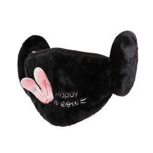 Gorący Nowy 2 w 1 Ciepła maska ​​Earmuffs Cartoon Cute Usta-Muffs Czapka Jesienna Zima Zimą Gruba Pluszowa Jazda na świeżym powietrzu Zachowaj Ciepłe Earflap KKF3695