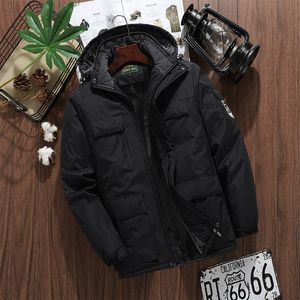 Marca Inverno Parka Uomo Caldo Spessa Giacca antivento Uomo Qualità Multi-tasca Cappotto con cappuccio Moda uomo Outwear impermeabile M-9XL 201214