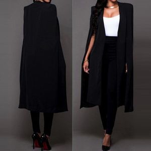 Płaszcze Blazery Loose Long Cloak Blazer Płaszcz Cape Cardigan Znosić okopowe płaszcze i kurtki Kobiety Jul27 X1214